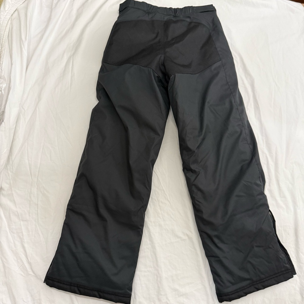 LL Bean Kids Cold Buster Snow Ski Pants Black Winter Waterproof Insulated Sz 12 - Picture 5 of 12